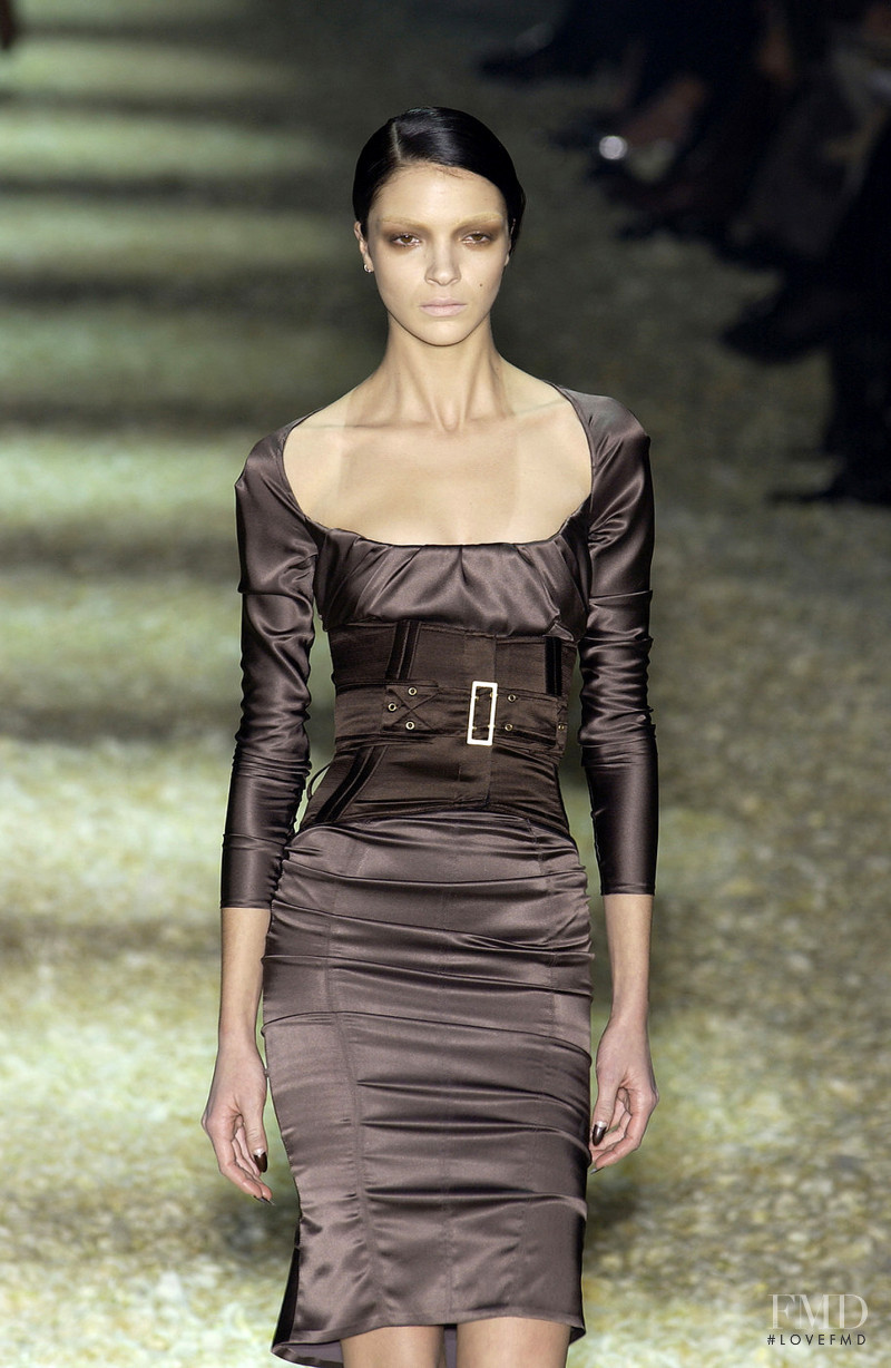 Mariacarla Boscono featured in  the Gucci fashion show for Autumn/Winter 2003