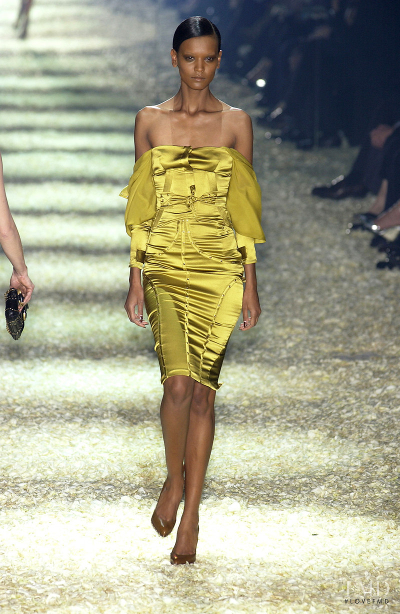 Liya Kebede featured in  the Gucci fashion show for Autumn/Winter 2003