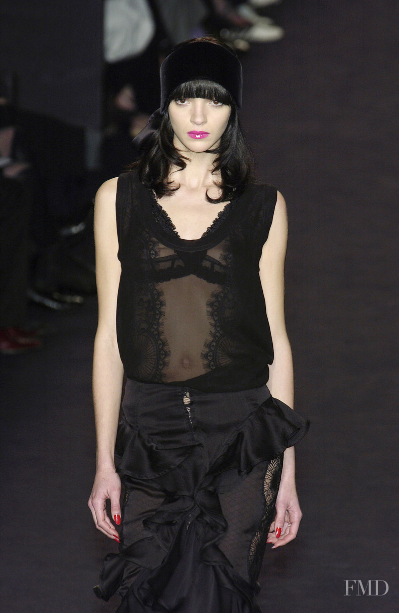 Mariacarla Boscono featured in  the Saint Laurent fashion show for Autumn/Winter 2003