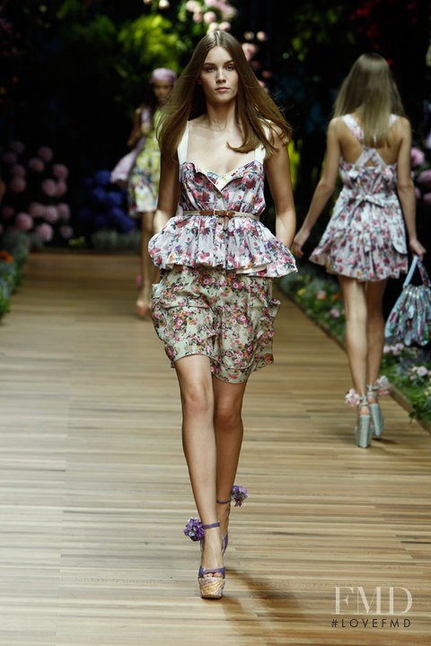 Julija Steponaviciute featured in  the D&G fashion show for Spring/Summer 2011