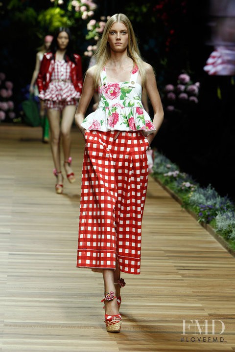 Sigrid Agren featured in  the D&G fashion show for Spring/Summer 2011