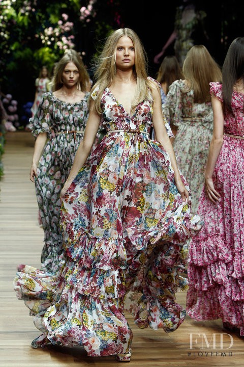 Magdalena Frackowiak featured in  the D&G fashion show for Spring/Summer 2011