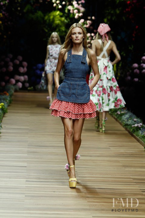 Edita Vilkeviciute featured in  the D&G fashion show for Spring/Summer 2011