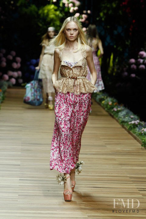 Siri Tollerod featured in  the D&G fashion show for Spring/Summer 2011