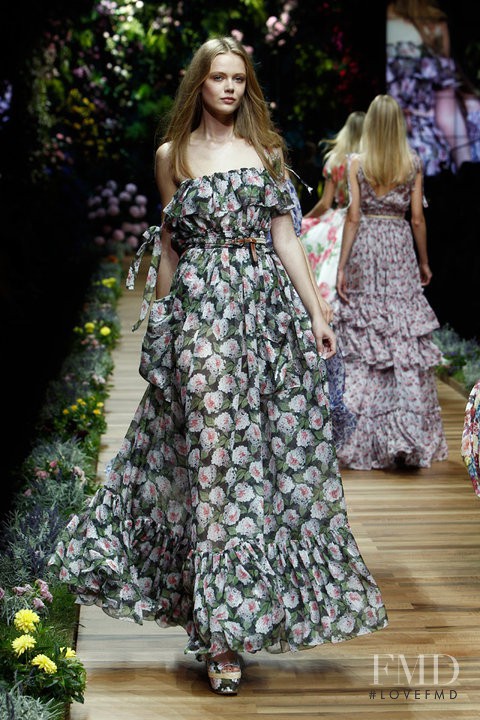 Frida Gustavsson featured in  the D&G fashion show for Spring/Summer 2011