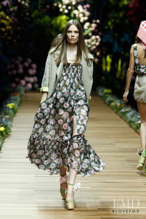 Caroline Brasch Nielsen featured in  the D&G fashion show for Spring/Summer 2011