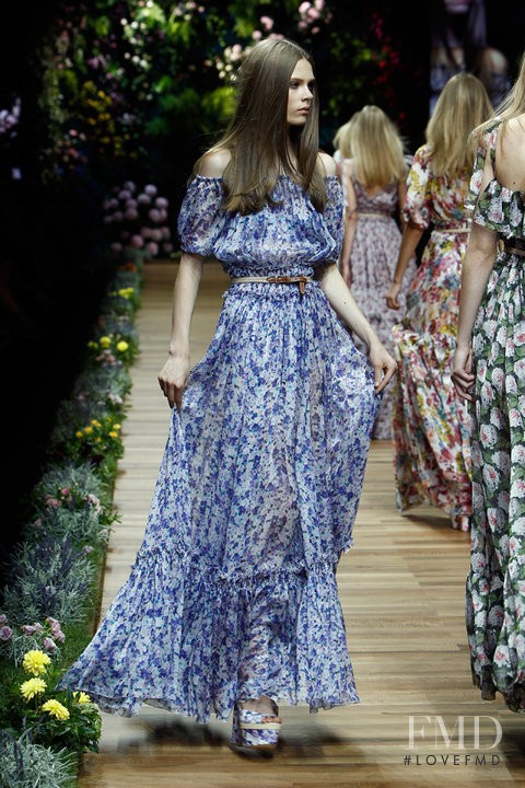 Caroline Brasch Nielsen featured in  the D&G fashion show for Spring/Summer 2011