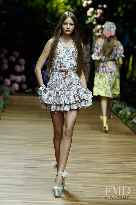 Kristina Romanova featured in  the D&G fashion show for Spring/Summer 2011