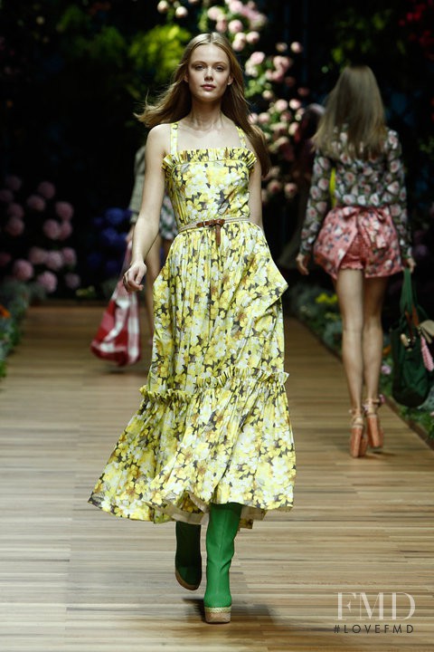 Frida Gustavsson featured in  the D&G fashion show for Spring/Summer 2011