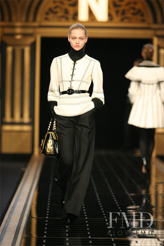 Sasha Pivovarova featured in  the Fendi fashion show for Autumn/Winter 2006