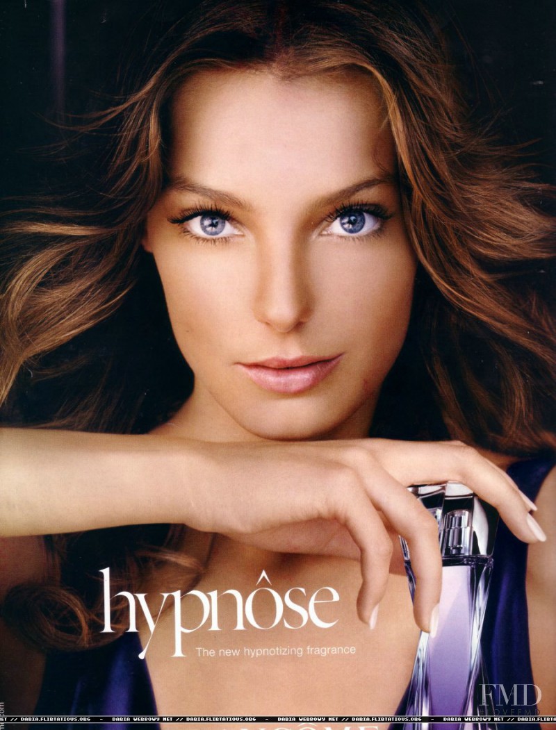 Daria Werbowy featured in  the Lancome Hypnose Fragrance advertisement for Autumn/Winter 2005