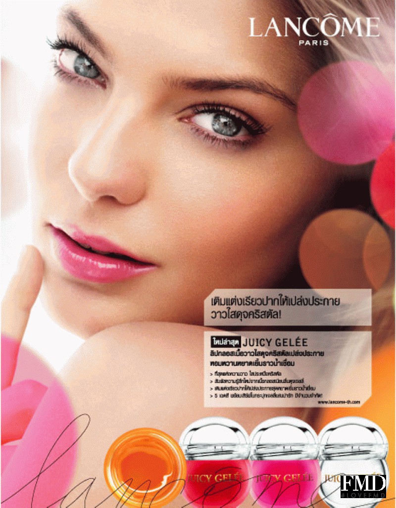 Daria Werbowy featured in  the Lancome Juicy Gelee lip gloss advertisement for Summer 2006