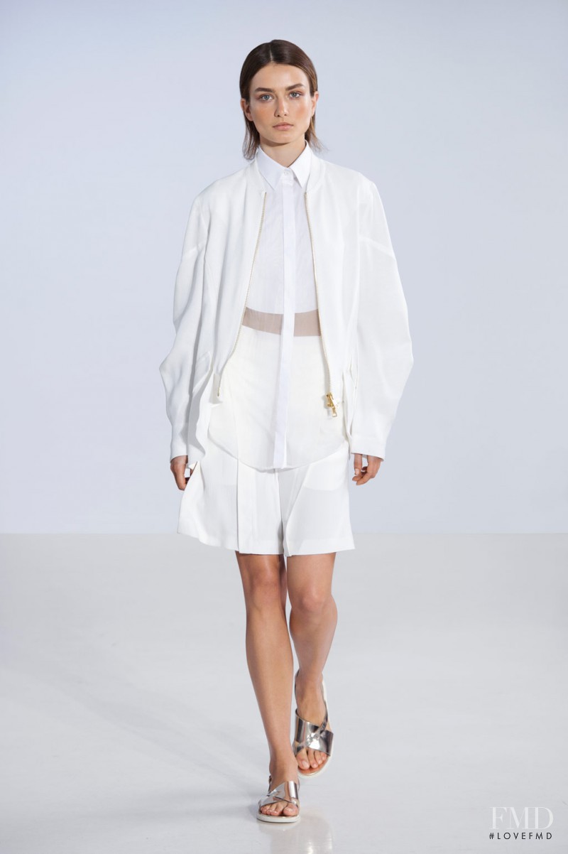 Andreea Diaconu featured in  the Philosophy di Lorenzo Serafini fashion show for Spring/Summer 2014