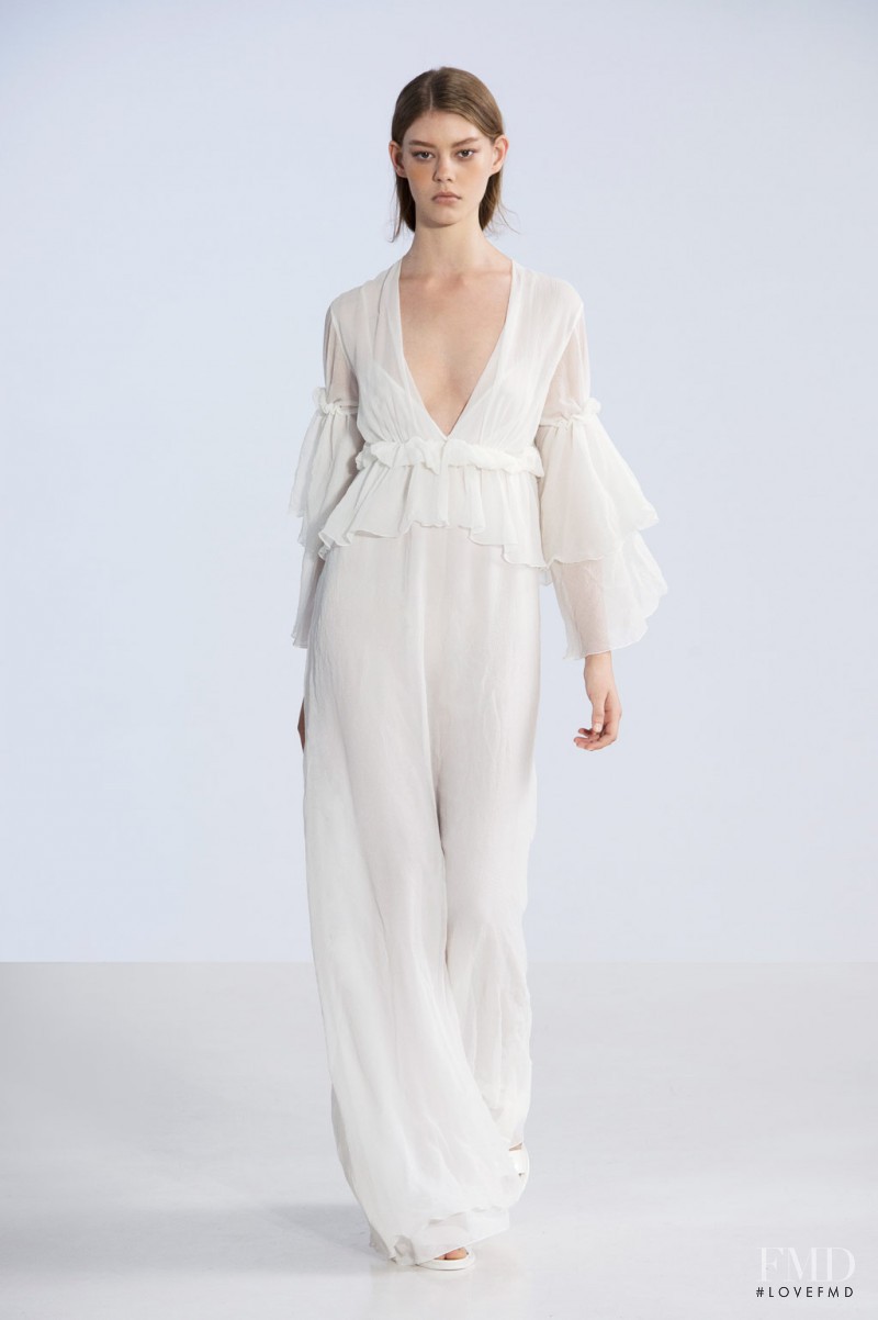 Ondria Hardin featured in  the Philosophy di Lorenzo Serafini fashion show for Spring/Summer 2014