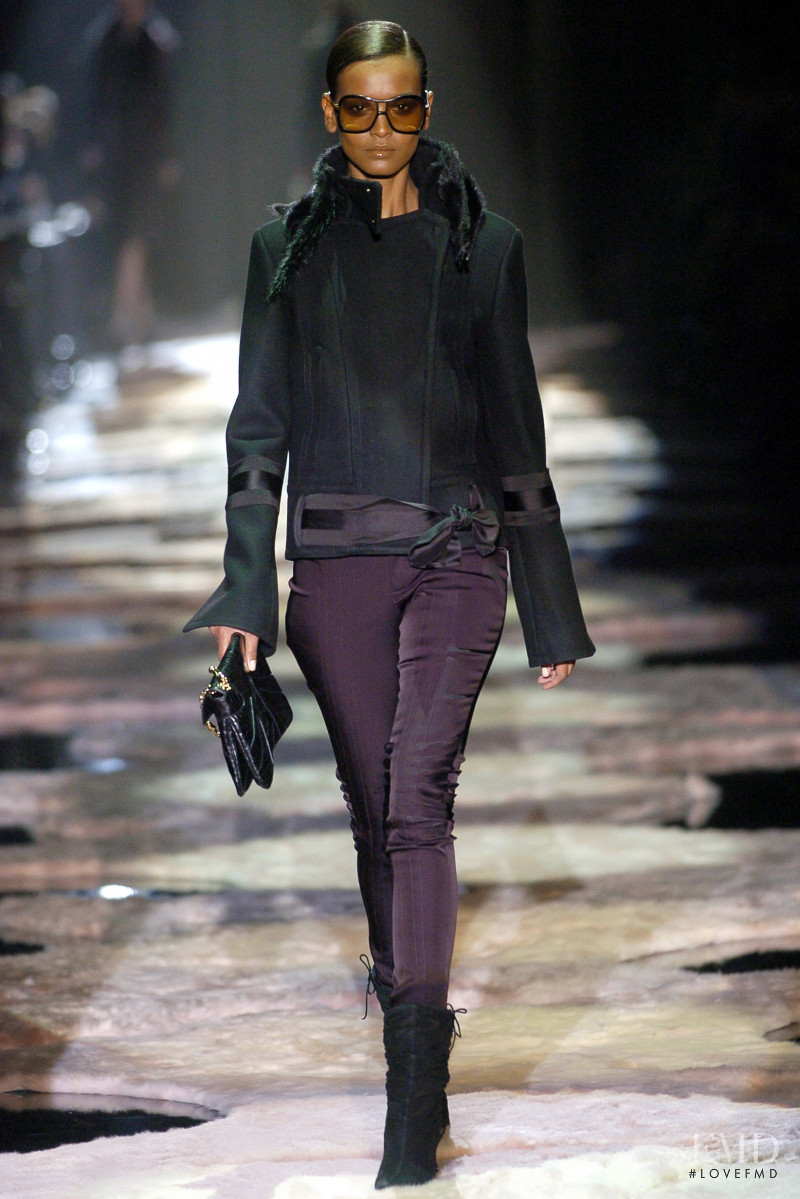 Liya Kebede featured in  the Gucci fashion show for Autumn/Winter 2004