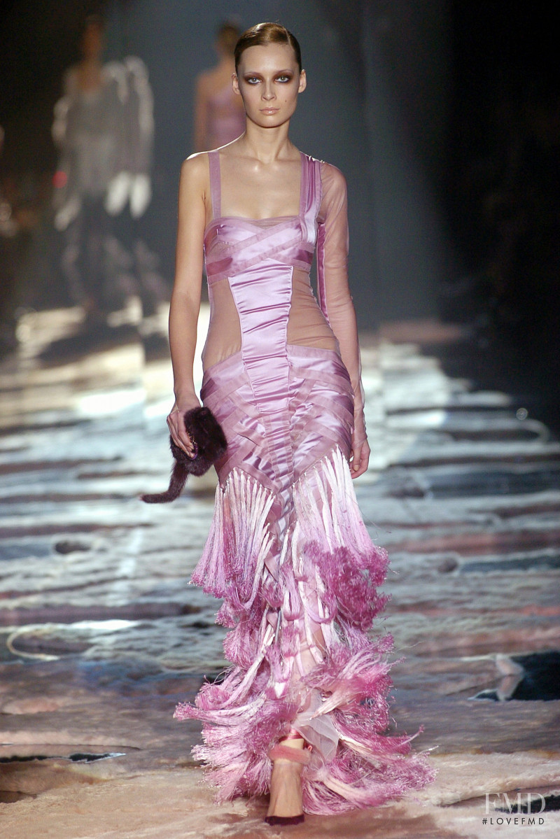 Tiiu Kuik featured in  the Gucci fashion show for Autumn/Winter 2004