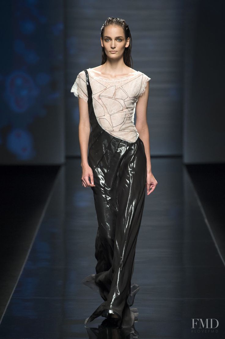 Zuzanna Bijoch featured in  the Alberta Ferretti fashion show for Spring/Summer 2013