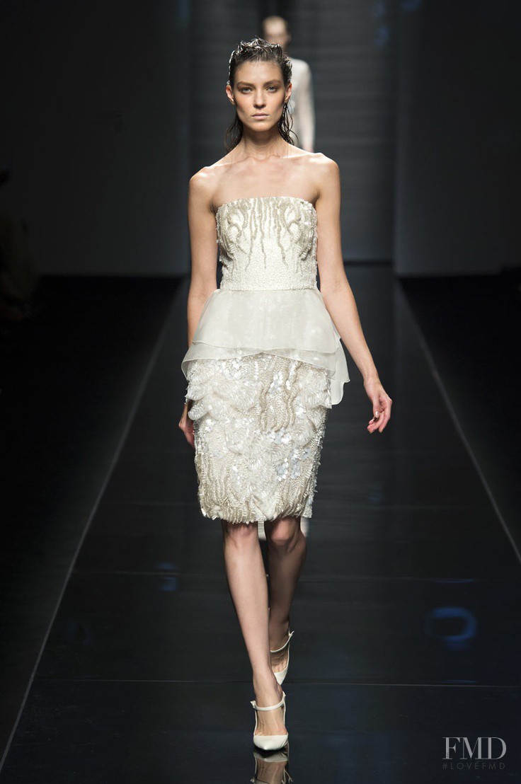 Kati Nescher featured in  the Alberta Ferretti fashion show for Spring/Summer 2013