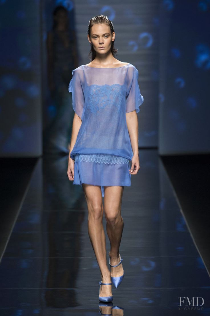Kinga Rajzak featured in  the Alberta Ferretti fashion show for Spring/Summer 2013