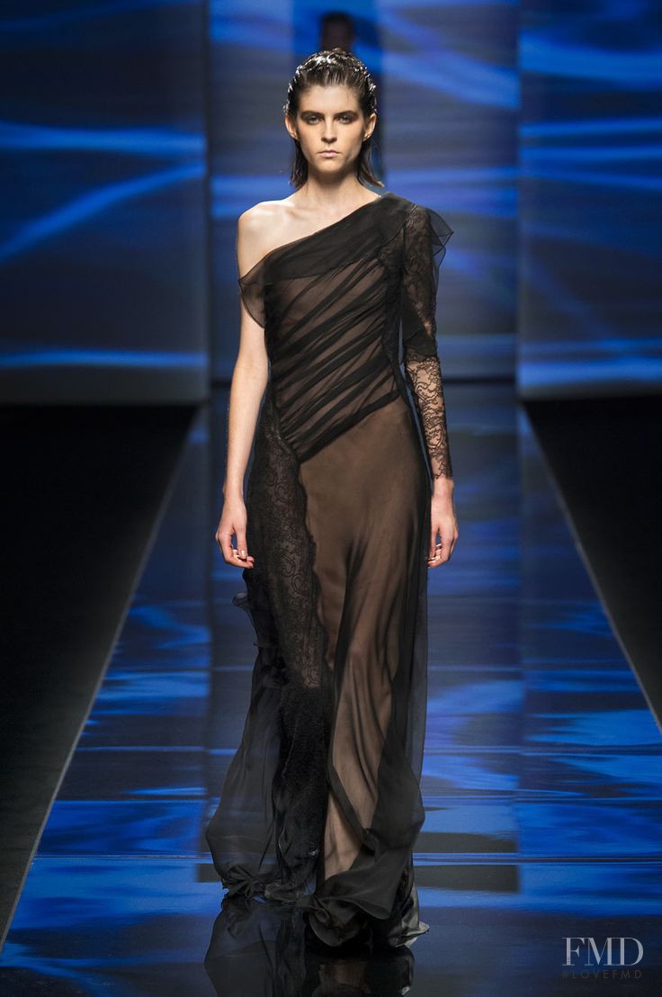 Kel Markey featured in  the Alberta Ferretti fashion show for Spring/Summer 2013