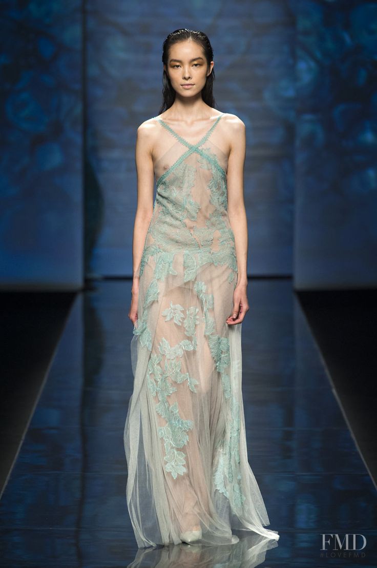 Fei Fei Sun featured in  the Alberta Ferretti fashion show for Spring/Summer 2013