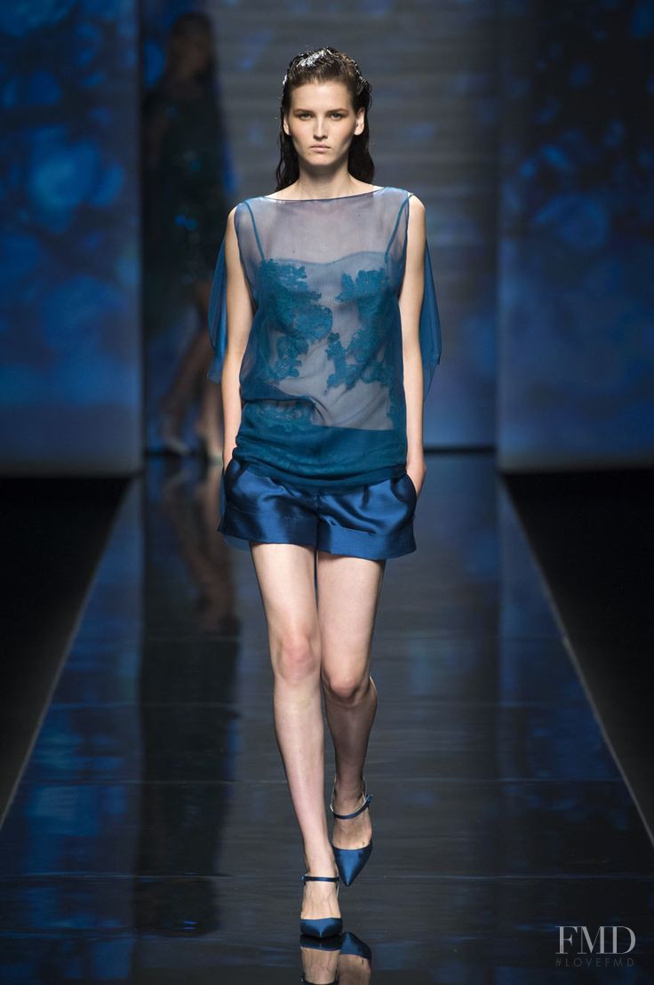 Katlin Aas featured in  the Alberta Ferretti fashion show for Spring/Summer 2013