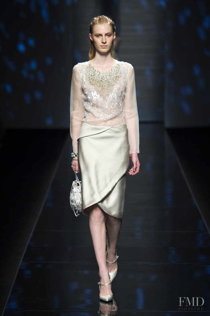 Julia Nobis featured in  the Alberta Ferretti fashion show for Spring/Summer 2013
