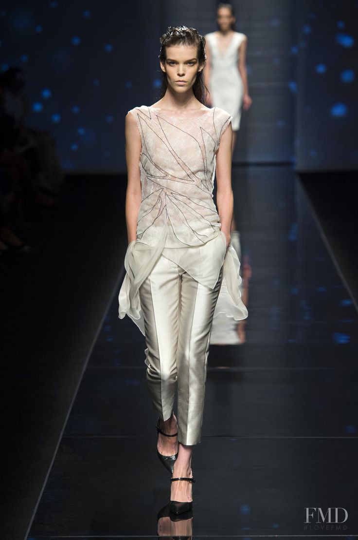 Meghan Collison featured in  the Alberta Ferretti fashion show for Spring/Summer 2013