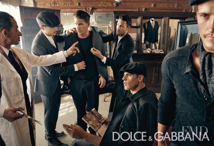 Adam Senn featured in  the Dolce & Gabbana advertisement for Winter 2011