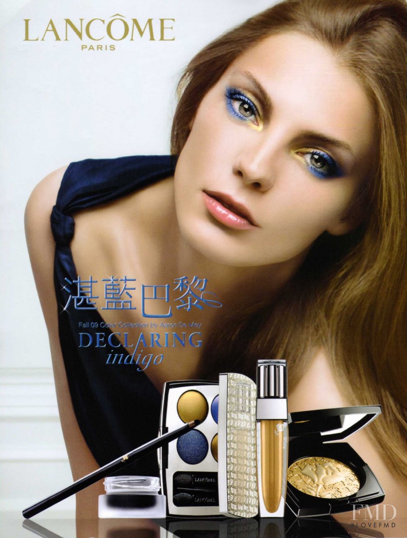 Daria Werbowy featured in  the Lancome Declaring Indigo  advertisement for Fall 2009