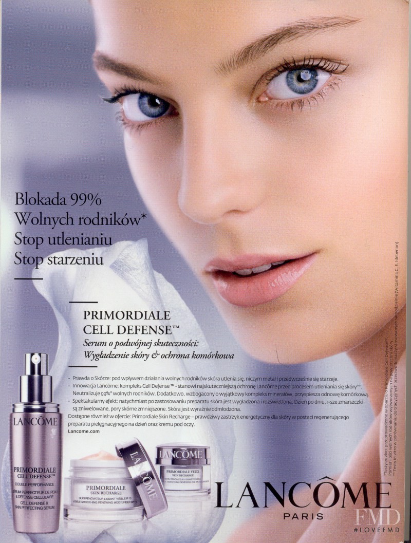 Daria Werbowy featured in  the Lancome Primordiale Cell Defense Cream advertisement for Fall 2008