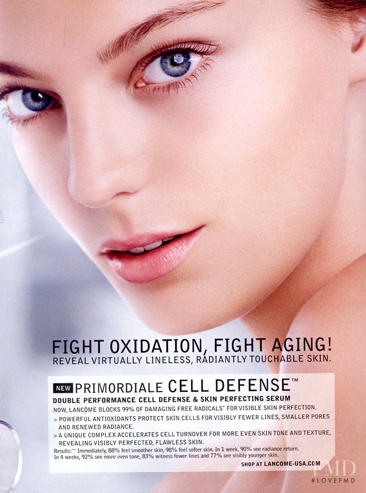 Daria Werbowy featured in  the Lancome Primordiale Cell Defense Cream advertisement for Fall 2008