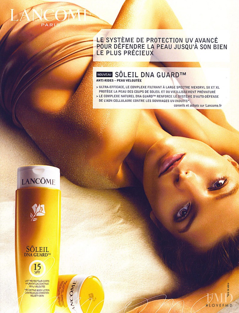 Daria Werbowy featured in  the Lancome Soleil DNA Guard Sunscreen advertisement for Summer 2007