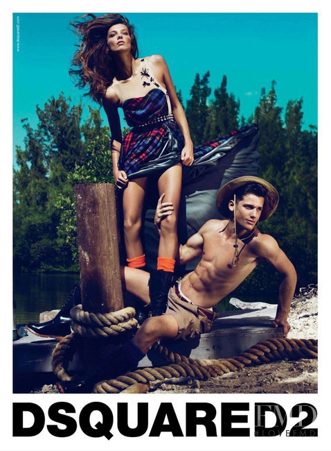Daria Werbowy featured in  the DSquared2 advertisement for Spring/Summer 2010