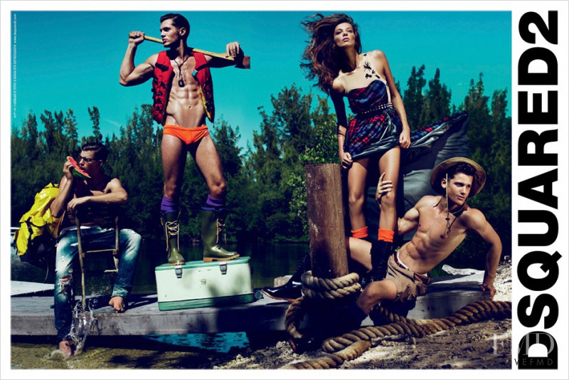 Daria Werbowy featured in  the DSquared2 advertisement for Spring/Summer 2010