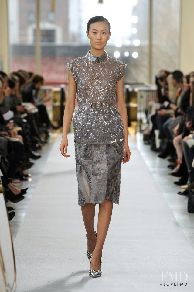 Shu Pei featured in  the Philosophy di Lorenzo Serafini fashion show for Autumn/Winter 2012