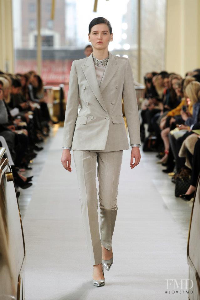 Katlin Aas featured in  the Philosophy di Lorenzo Serafini fashion show for Autumn/Winter 2012