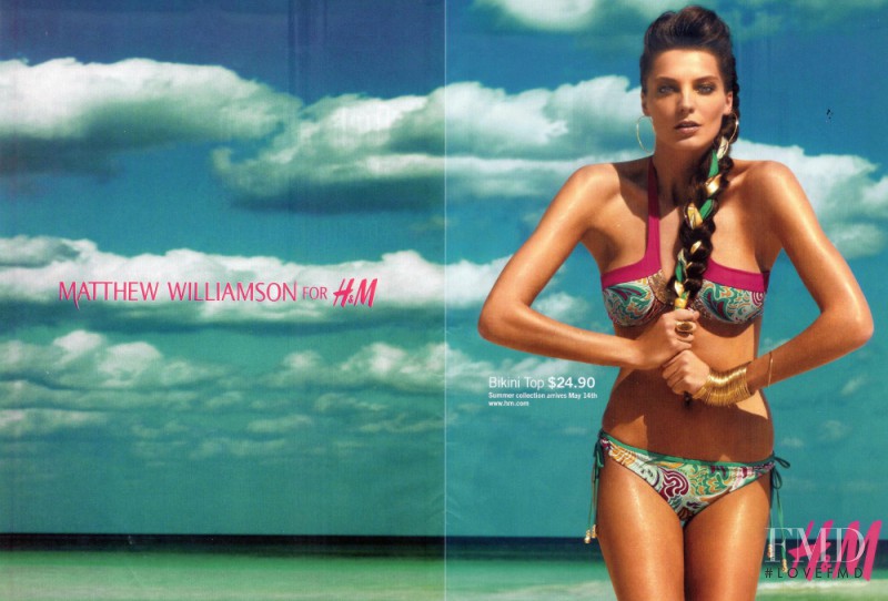 Daria Werbowy featured in  the H&M x Matthew Williamson  advertisement for Summer 2009