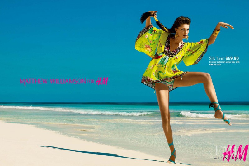 Daria Werbowy featured in  the H&M x Matthew Williamson  advertisement for Summer 2009