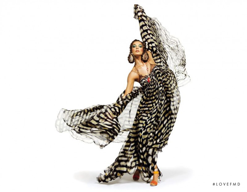 Daria Werbowy featured in  the Roberto Cavalli advertisement for Spring/Summer 2009