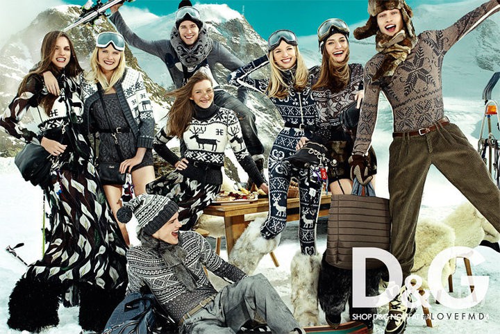 Anya Kazakova featured in  the D&G advertisement for Winter 2011