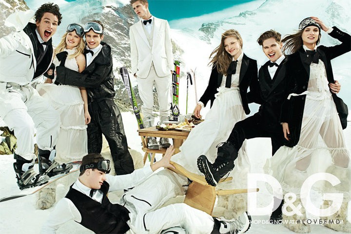 Anya Kazakova featured in  the D&G advertisement for Winter 2011