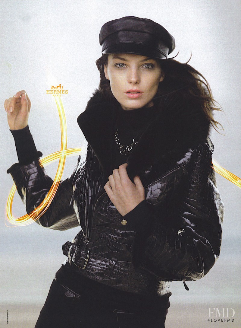 Daria Werbowy featured in  the Hermès advertisement for Autumn/Winter 2007