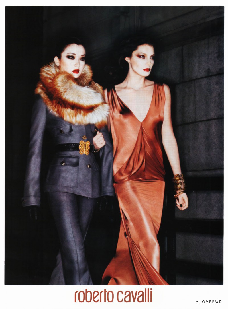 Daria Werbowy featured in  the Roberto Cavalli advertisement for Autumn/Winter 2006