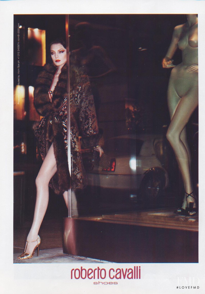 Daria Werbowy featured in  the Roberto Cavalli advertisement for Autumn/Winter 2006