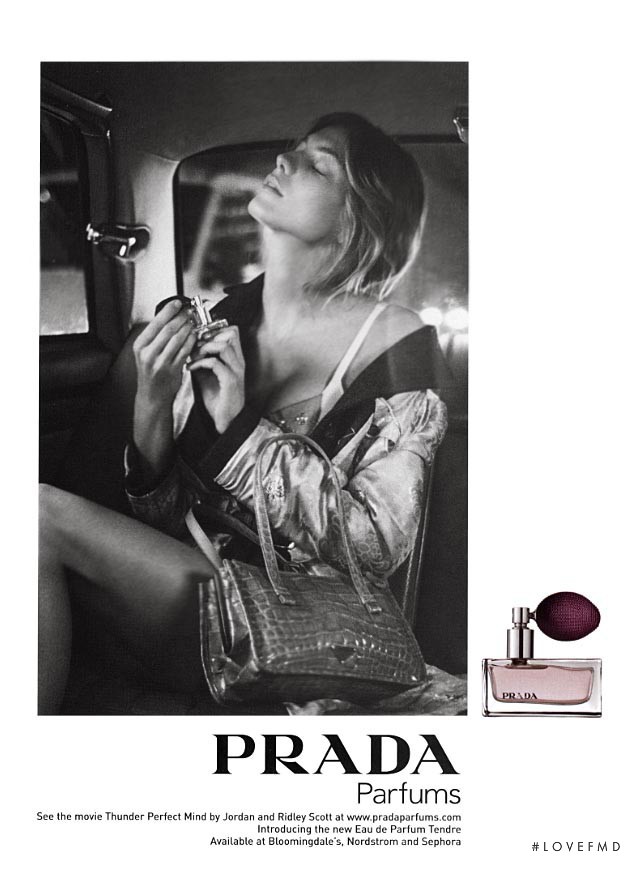 Daria Werbowy featured in  the Prada Parfum advertisement for Spring/Summer 2004