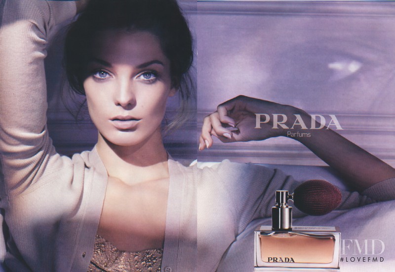 Daria Werbowy featured in  the Prada Parfum advertisement for Spring/Summer 2004