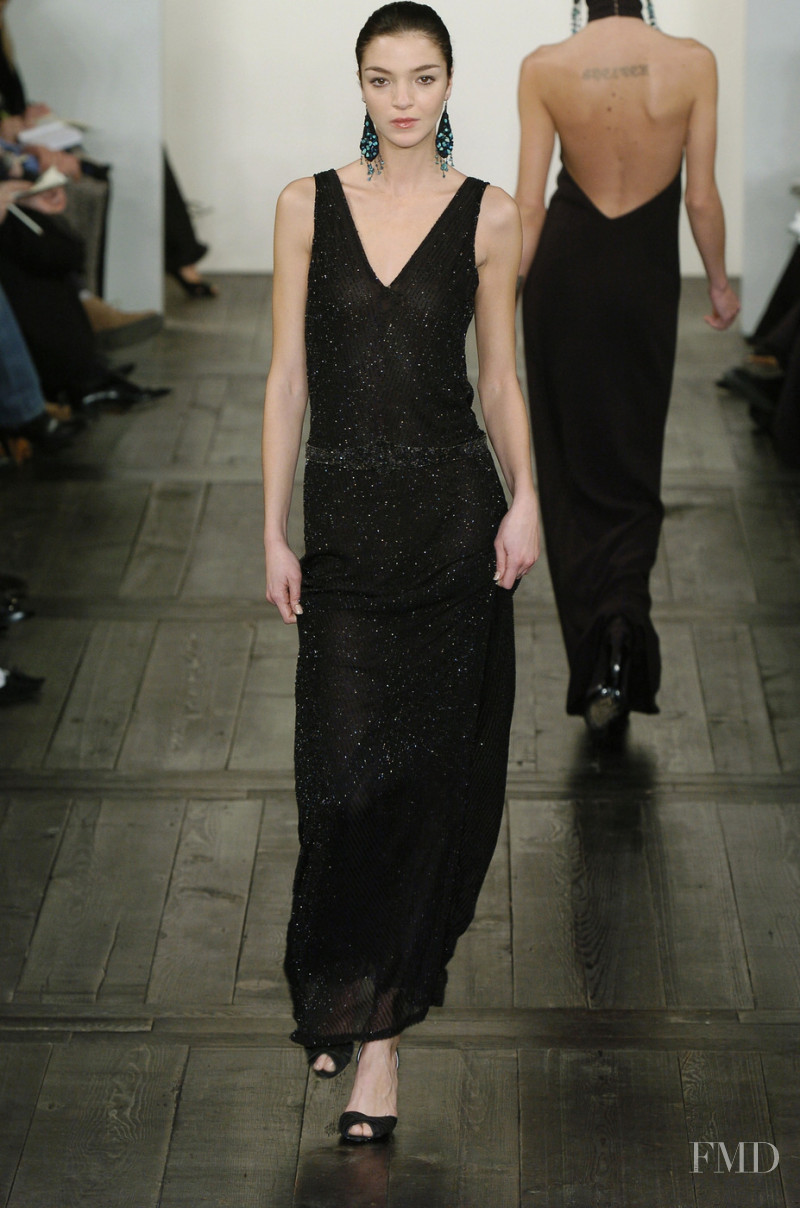 Mariacarla Boscono featured in  the Ralph Lauren Collection fashion show for Autumn/Winter 2004