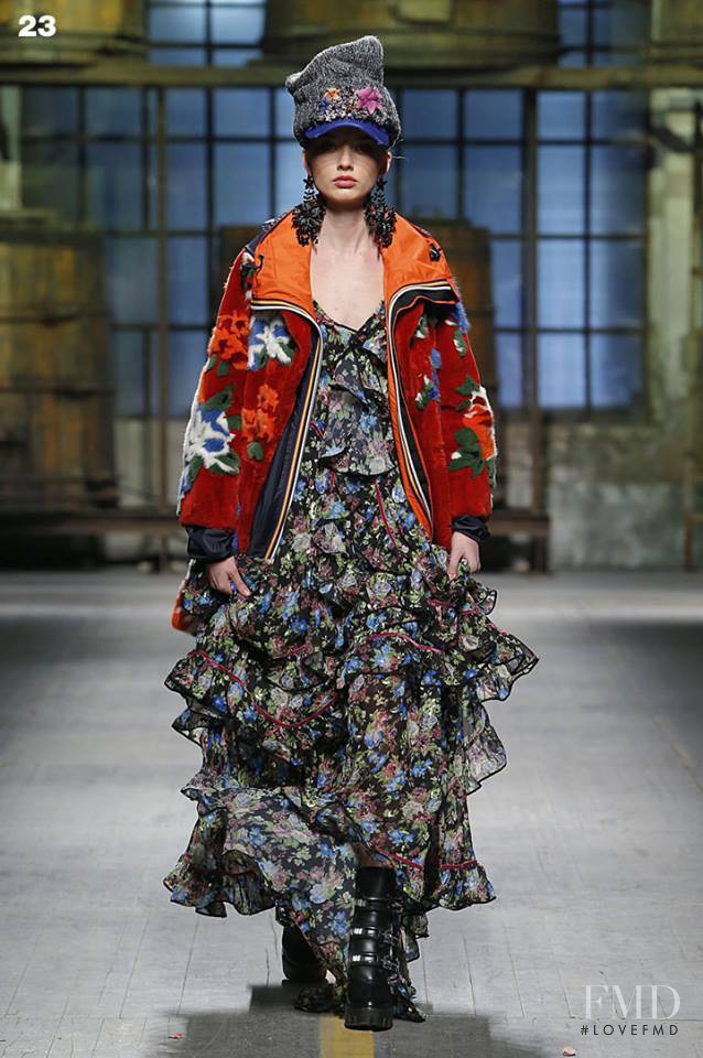 Giulia Maenza featured in  the DSquared2 fashion show for Autumn/Winter 2017