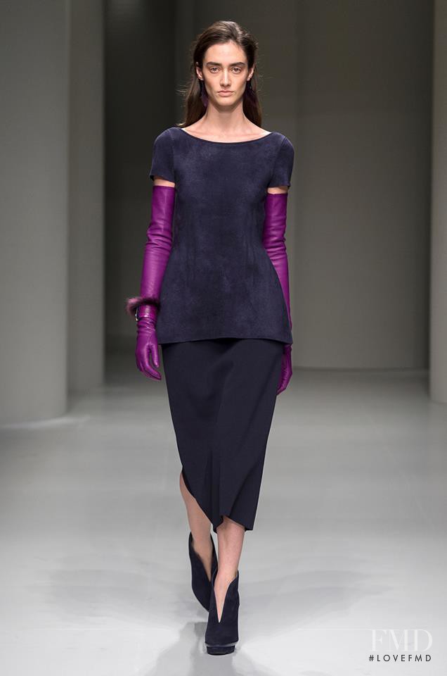 Amanda Googe featured in  the Salvatore Ferragamo fashion show for Autumn/Winter 2017